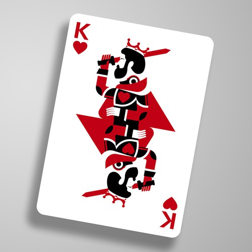 We want your artistic take on the King of Hearts playing card Design by kostis Pavlou