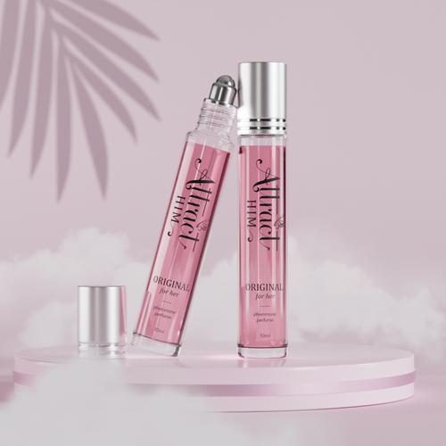 Design Perfume Box and Label for "Attract Him" scent to appeal to women Design by Tamara.D