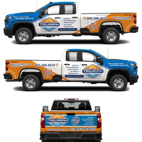 Hvac truck wrap Design by anthronx