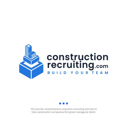 constructionrecruiting.com logo to appeal to construction companies who need to find great talent Design by gigigraphic