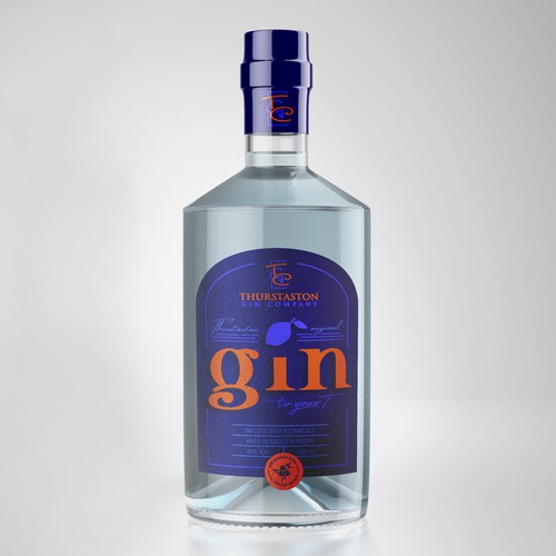 I am looking for the ultimate standout gin bottle label ,fresh ,colourful ,vibrant ,not to serious Design by ODDER STUDIO