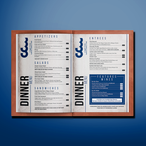 Diseño de Cripple Creek Menu Design de Estudio Creativo Ve