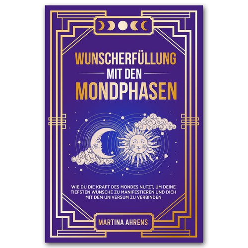 ColibrianさんのDesign an inspiring and attractive cover for a book about wish fulfillment with the moon phasesデザイン