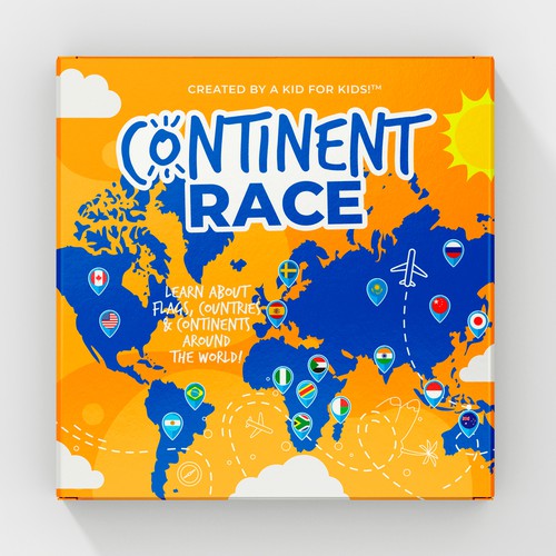 Continent Race - Kids Game -  Learn about the World! Design by Kate Design ❤️