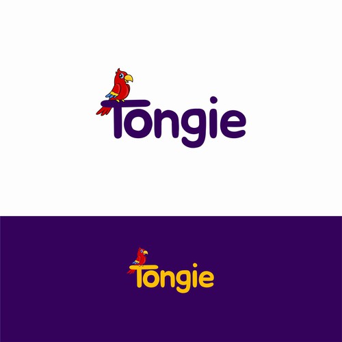 Design di Design Tongie's brand which is an A.I. boosted, language teaching mobile app di Logood.id
