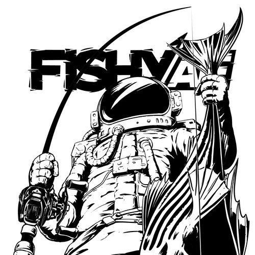 Fishing Astronaut - Swimbait Shirt Design by odibagas