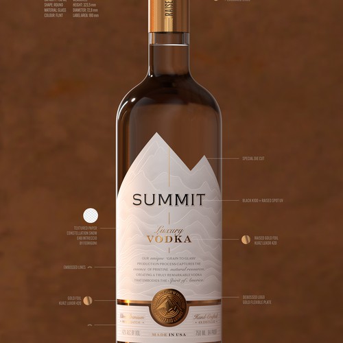 Luxury Vodka label/packaging Design by Renata_Costa