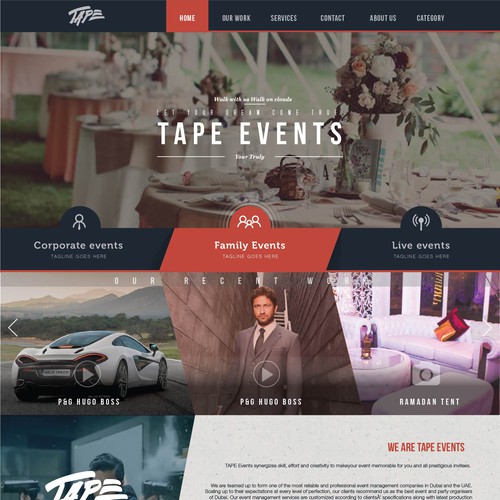 Creative modern design for a top event management | Web page design contest | 99designs