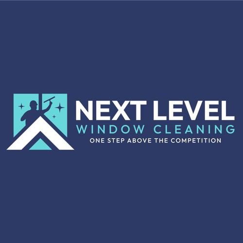 eye-catching window cleaning logo, appeals to homeowners. Design by sriredjeki