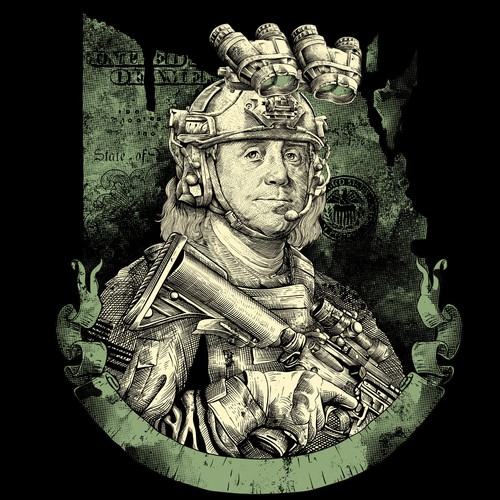 Tactical benjamin franklin | T-shirt contest | 99designs