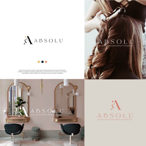 Design Design a unique logo for hair extensions and beauty products por SushiRoll