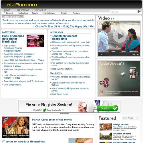 LetsRun.com Homepage Re-Design/Cleanup Diseño de jimmie