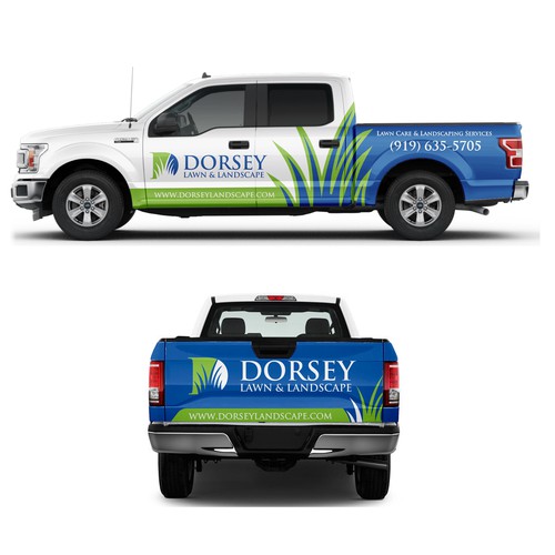 Lawn Care Truck Wrap Design - Ford F150 Crew Cab Design by Anugerah ilahi