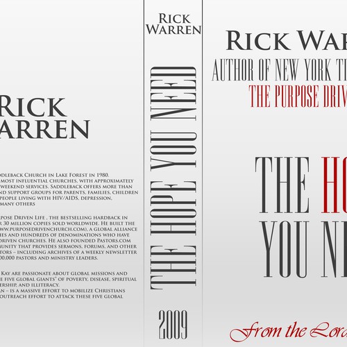 Design Rick Warren's New Book Cover Design por Bjay