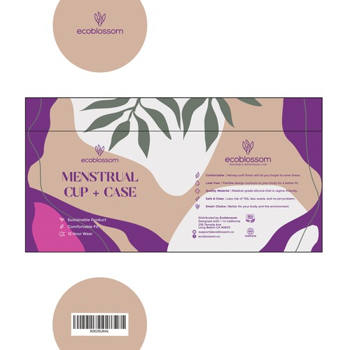 Designs | Ecoblossom Menstrual Cup Tube Packaging design | Product ...