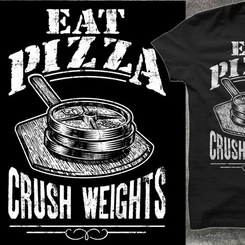 Dumbbells And Pizza Unisex T-shirt