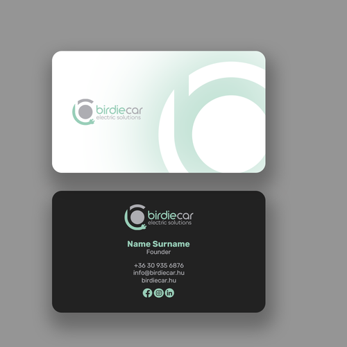 business card for company called birdie Design by Andrés Sebastián