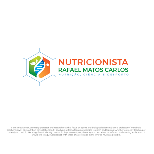 Logo/Identidade Visual para Nutricionista, investigador e atleta Design by Hareesh Kumar M