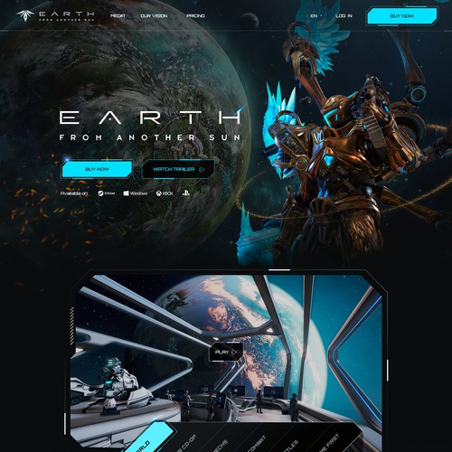 Design a cool website for a high-quality realistic Sci-Fi FPS game for PC/Consoles Design by FaTiH™