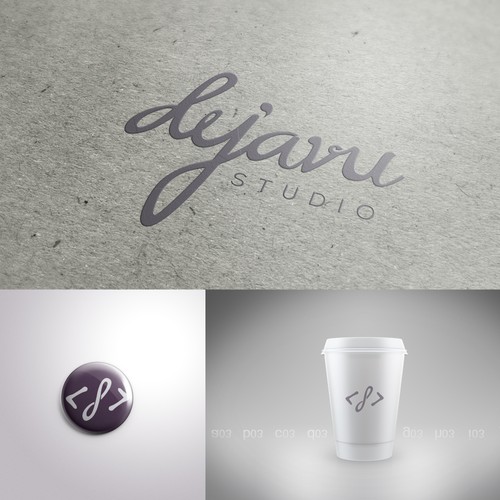 Elegant logo for web development studio. Design by aleT