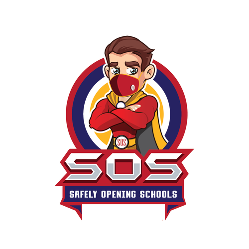 Logo for a group of Super Hero's working to get Kids back to school Design by Arttastica