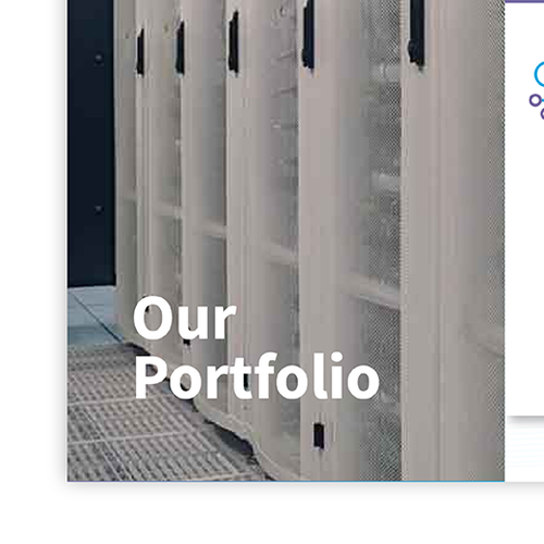 Show our portfolio and the benefit of each service in a bright, clean/clear way Design by Sajalonfire