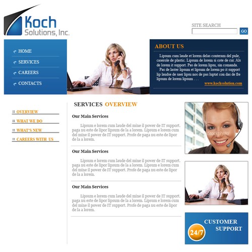 $500.00 Website template (Design only) Design by saulica