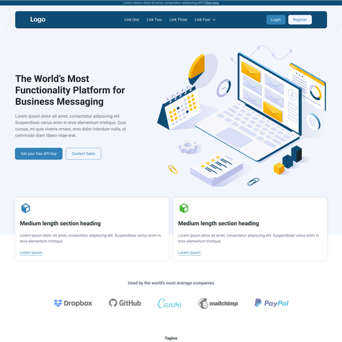 Messaging website Design by Spacetrap std.