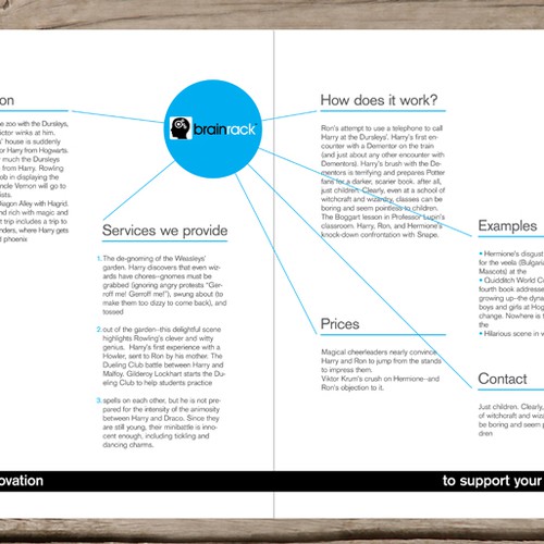 Brochure design for Startup Business: An online Think-Tank Ontwerp door tugkan