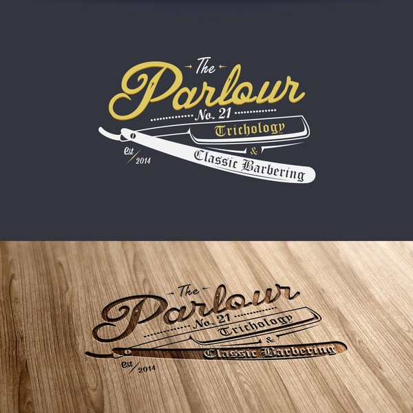 upscale speakeasy barber shop/ rockabilly style