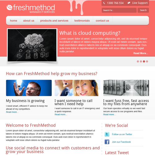 Freshmethod needs a new Web Page Design デザイン by smilledge