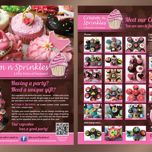 Cupcake Flyer for Cream n Sprinkles Design by GreenCherry