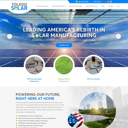 Website Redesign for Solar Panel Manufacturer and Tech Company Design by OMGuys™