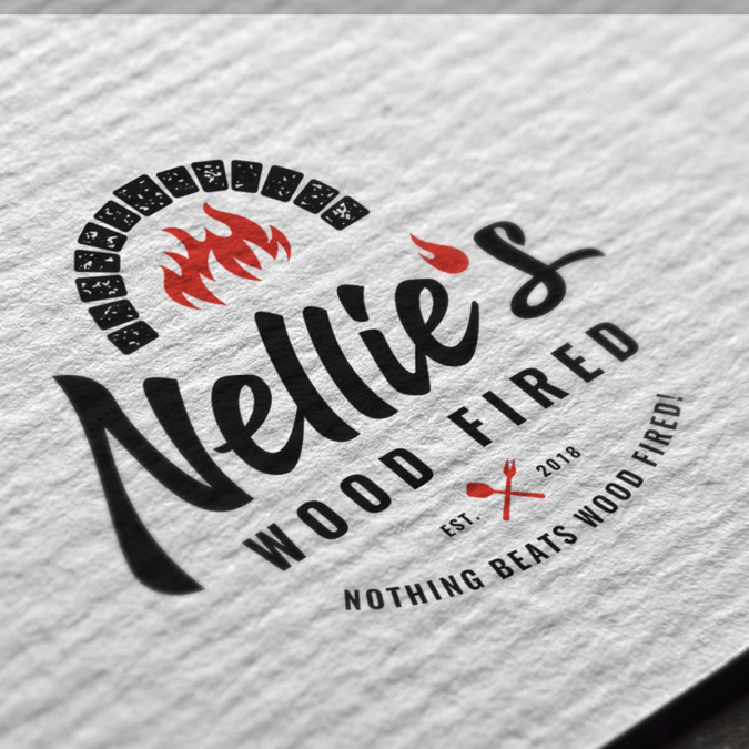 Create a logo that shows my passion for Wood Fired Oven food Logo