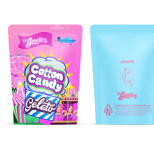 Cotton Candy gelato cannabis bag Design by bcra