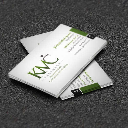 KMC Partners Business Card Design Design by AYG design