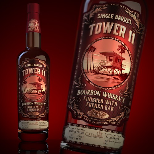 Design a new California Whiskey Label Design by :DiegoGuirao