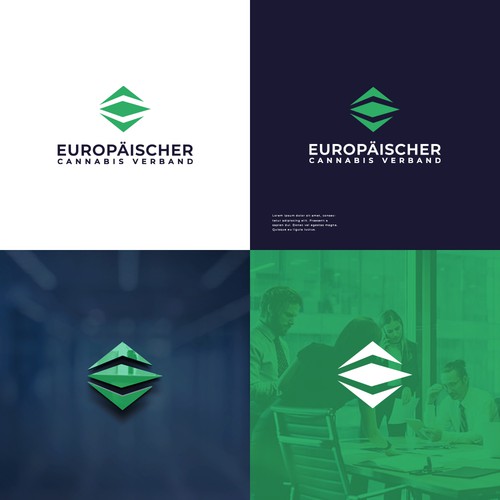 Logo y paquete de imagen corporativa propuesta en el concurso por 3nigma