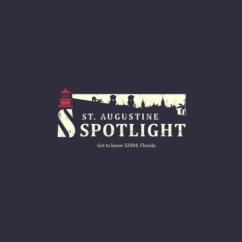 Create a minimalist illustration logo for St. Augustine Spotlight, part vintage Design by Mijat12