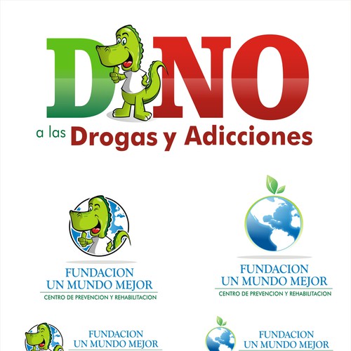 Mascota Dino A Las Drogas Y Adicciones Logo Design Contest 99designs