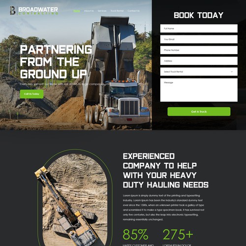 Trucking redesign of website Design by Designs Alpha