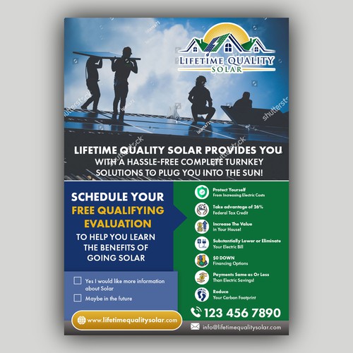Solar Offer Page for Roofing Customers Design by allMarv