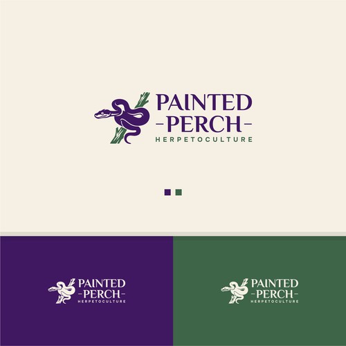 "Bold, vibrant combo mark for a quality-first reptile breeder and seller" winning Logo design
