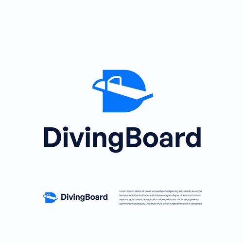 Trading App Logo "Diving Board" Design by Nandatama ✪