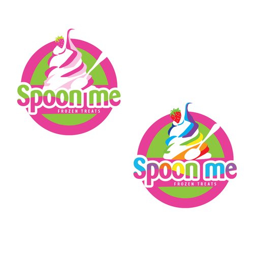 Create a trendy logo for a new Frozen yogurt shop! Spoon Me Yogurt Design by Helma
