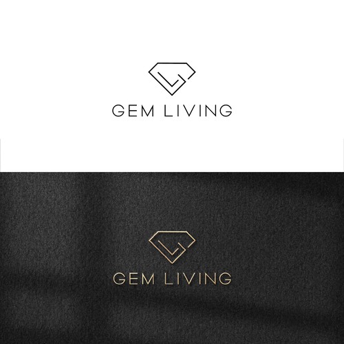 Geometrical, minimalist, modern brand design for Gem Living Design by Munif Munna