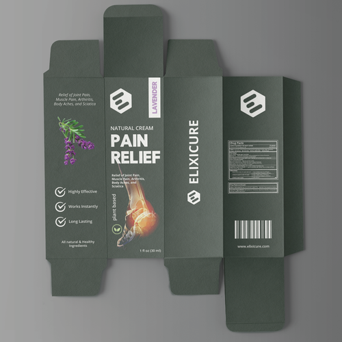 Design Pain Relief Cream Packaging por tiger!