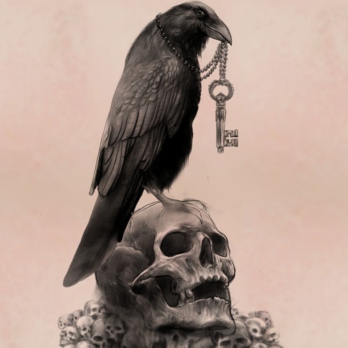 Gothic Raven tattoo Réalisé par metatron studio