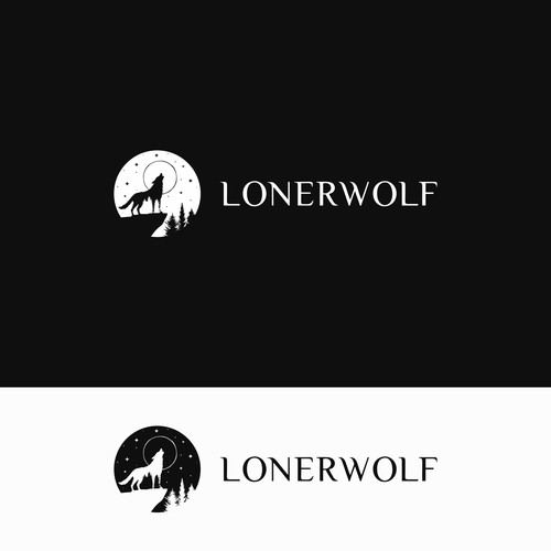 Wolf Sun/Moon Logo For Spiritual Website Design by ZHF