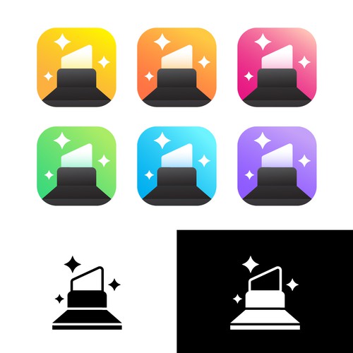 Designs Highlighter pen app icon for iPhone, iPad, and Mac. Icon or